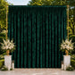 10ft x 14ft Premium Crushed Velvet Backdrop Curtain Hunter Emerald Green – Stage Backdrop Panel & Ev