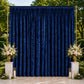 10ft x 14ft Premium Crushed Velvet Backdrop Curtain Navy Blue – Stage Backdrop Panel & Event Drape w