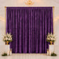 10ft x 14ft Premium Crushed Velvet Backdrop Curtain Purple – Stage Backdrop Panel & Event Drape with