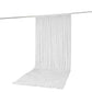 10ft x 14ft Premium Crushed Velvet Backdrop Curtain White – Stage Backdrop Panel & Event Drape with 