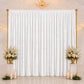 10ft x 14ft Premium Crushed Velvet Backdrop Curtain White – Stage Backdrop Panel & Event Drape with 