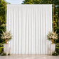 10ft x 14ft Premium Crushed Velvet Backdrop Curtain White – Stage Backdrop Panel & Event Drape with 