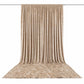 10ft x 16ft Premium Crushed Velvet Backdrop Curtain Beige – Ceiling Drape Panel & Stage Backdrop wit