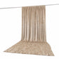 10ft x 16ft Premium Crushed Velvet Backdrop Curtain Beige – Ceiling Drape Panel & Stage Backdrop wit