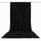 10ft x 16ft Premium Crushed Velvet Backdrop Curtain Black – Ceiling Drape Panel & Stage Backdrop wit