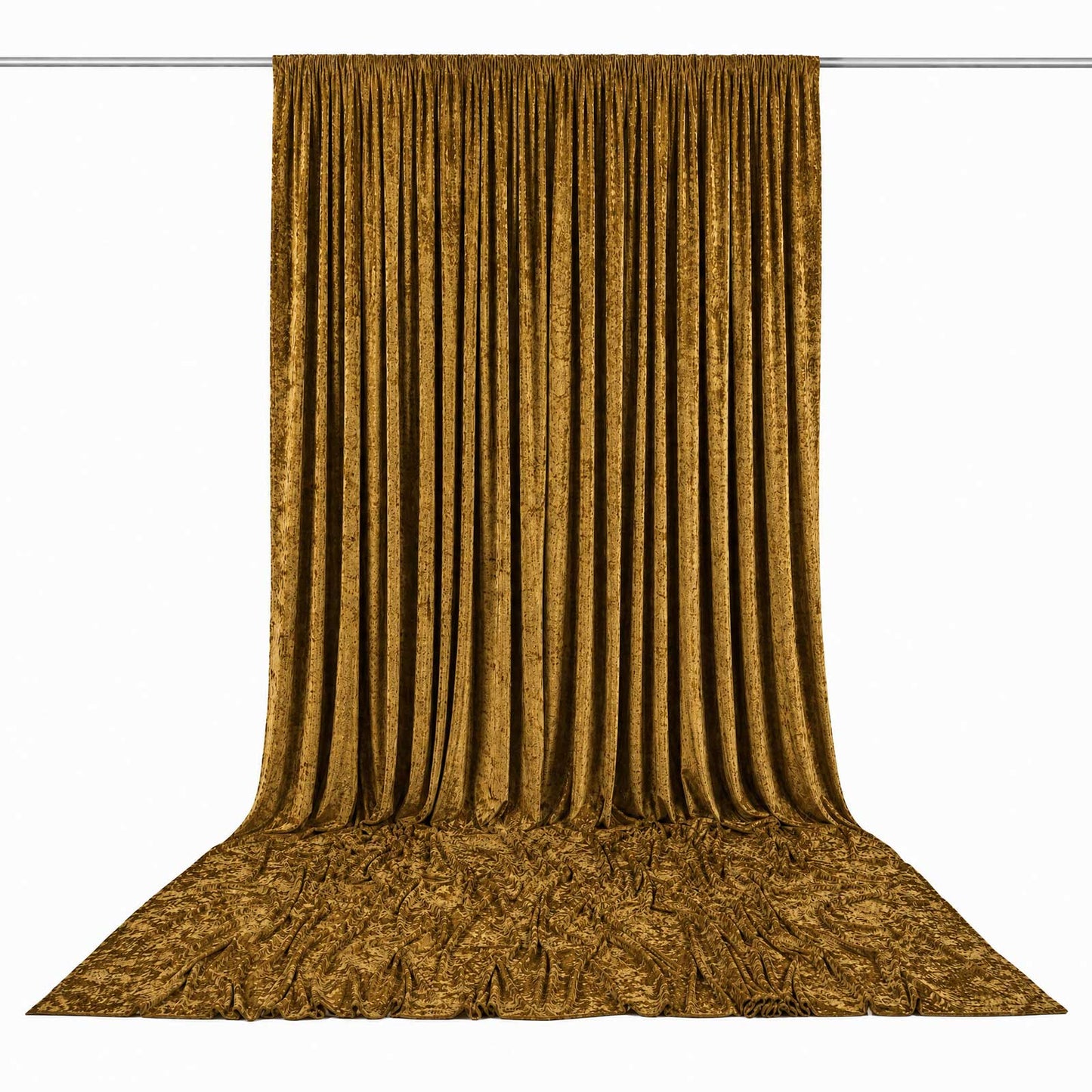 10ft x 16ft Premium Crushed Velvet Backdrop Curtain Gold – Ceiling Drape Panel & Stage Backdrop with