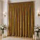 10ft x 16ft Premium Crushed Velvet Backdrop Curtain Gold – Ceiling Drape Panel & Stage Backdrop with