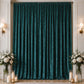 10ft x 16ft Premium Crushed Velvet Backdrop Curtain Hunter Emerald Green – Ceiling Drape Panel & Sta