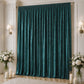 10ft x 16ft Premium Crushed Velvet Backdrop Curtain Hunter Emerald Green – Ceiling Drape Panel & Sta