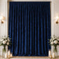 10ft x 16ft Premium Crushed Velvet Backdrop Curtain Navy Blue – Ceiling Drape Panel & Stage Backdrop