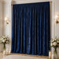 10ft x 16ft Premium Crushed Velvet Backdrop Curtain Navy Blue – Ceiling Drape Panel & Stage Backdrop