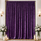 10ft x 16ft Premium Crushed Velvet Backdrop Curtain Purple – Ceiling Drape Panel & Stage Backdrop wi