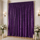 10ft x 16ft Premium Crushed Velvet Backdrop Curtain Purple – Ceiling Drape Panel & Stage Backdrop wi