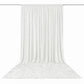 10ft x 16ft Premium Crushed Velvet Backdrop Curtain White – Ceiling Drape Panel & Stage Backdrop wit