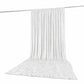 10ft x 16ft Premium Crushed Velvet Backdrop Curtain White – Ceiling Drape Panel & Stage Backdrop wit