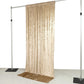 5ft x 10ft Premium Crushed Velvet Backdrop Curtain Beige – Event Drape Panel & Photo Booth Backgroun