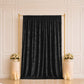5ft x 10ft Premium Crushed Velvet Backdrop Curtain Black – Event Drape Panel & Photo Booth Backgroun