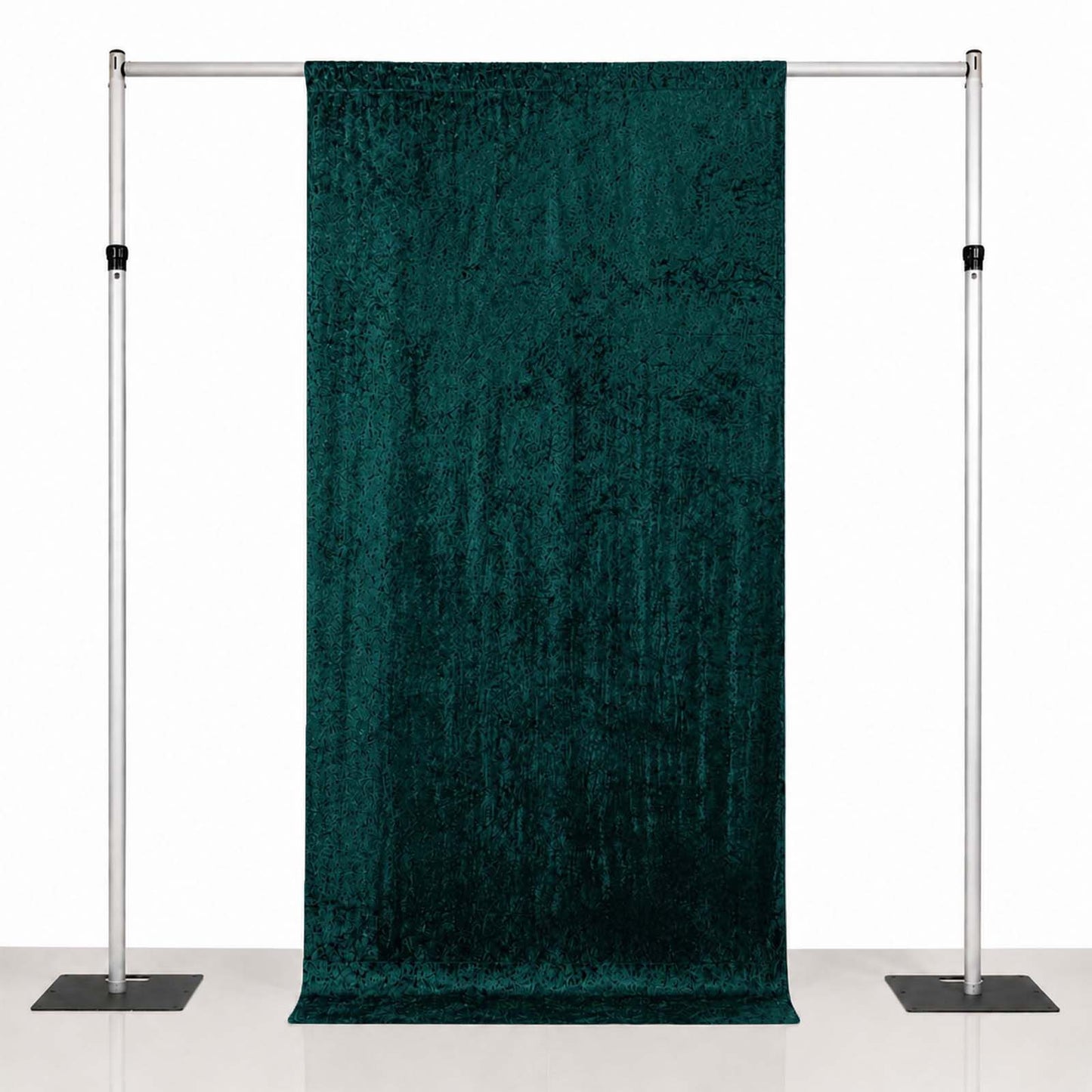 5ft x 10ft Premium Crushed Velvet Backdrop Curtain Hunter Emerald Green – Event Drape Panel & Photo 