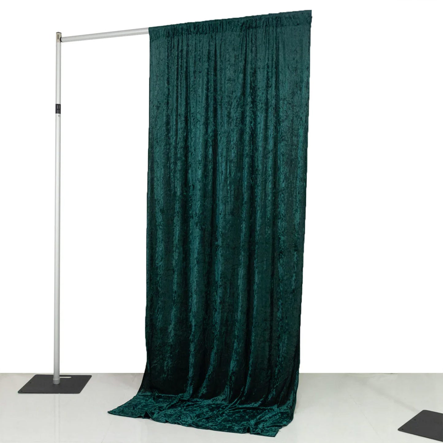 5ft x 10ft Premium Crushed Velvet Backdrop Curtain Hunter Emerald Green – Event Drape Panel & Photo 