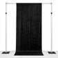 5ft x 12ft Premium Crushed Velvet Backdrop Curtain Black – Event Drape Panel & Photo Booth Backgroun