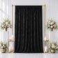 5ft x 12ft Premium Crushed Velvet Backdrop Curtain Black – Event Drape Panel & Photo Booth Backgroun