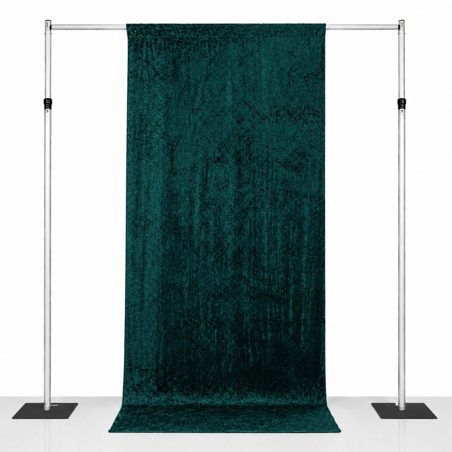 5ft x 12ft Premium Crushed Velvet Backdrop Curtain Hunter Emerald Green – Event Drape Panel & Photo 