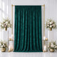 5ft x 12ft Premium Crushed Velvet Backdrop Curtain Hunter Emerald Green – Event Drape Panel & Photo 
