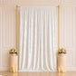 5ft x 12ft Premium Crushed Velvet Backdrop Curtain White – Event Drape Panel & Photo Booth Backgroun