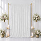 5ft x 12ft Premium Crushed Velvet Backdrop Curtain White – Event Drape Panel & Photo Booth Backgroun