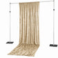 5ft x 14ft Premium Crushed Velvet Backdrop Curtain Beige – Event Drape Panel & Photo Booth Backgroun
