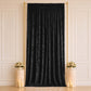 5ft x 14ft Premium Crushed Velvet Backdrop Curtain Black – Event Drape Panel & Photo Booth Backgroun