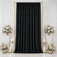 5ft x 14ft Premium Crushed Velvet Backdrop Curtain Black – Event Drape Panel & Photo Booth Backgroun