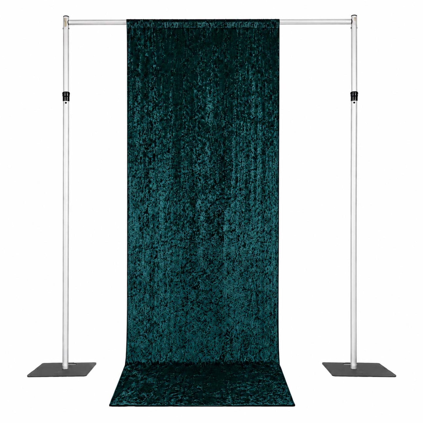 5ft x 14ft Premium Crushed Velvet Backdrop Curtain Hunter Emerald Green – Event Drape Panel & Photo 
