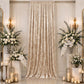 5ft x 16ft Premium Crushed Velvet Backdrop Curtain Beige – Event Drape Panel & Ceiling Drapery with 