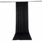 5ft x 16ft Premium Crushed Velvet Backdrop Curtain Black – Event Drape Panel & Ceiling Drapery with 