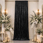 5ft x 16ft Premium Crushed Velvet Backdrop Curtain Black – Event Drape Panel & Ceiling Drapery with 