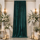 5ft x 16ft Premium Crushed Velvet Backdrop Curtain Hunter Emerald Green – Event Drape Panel & Ceilin