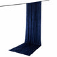 5ft x 16ft Premium Crushed Velvet Backdrop Curtain Navy Blue – Event Drape Panel & Ceiling Drapery w