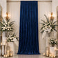 5ft x 16ft Premium Crushed Velvet Backdrop Curtain Navy Blue – Event Drape Panel & Ceiling Drapery w