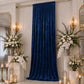 5ft x 16ft Premium Crushed Velvet Backdrop Curtain Navy Blue – Event Drape Panel & Ceiling Drapery w