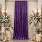 5ft x 16ft Premium Crushed Velvet Backdrop Curtain Purple – Event Drape Panel & Ceiling Drapery with