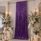 5ft x 16ft Premium Crushed Velvet Backdrop Curtain Purple – Event Drape Panel & Ceiling Drapery with