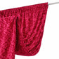 5ft x 16ft Premium Crushed Velvet Backdrop Curtain Red – Event Drape Panel & Ceiling Drapery with Ro