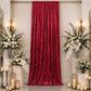 5ft x 16ft Premium Crushed Velvet Backdrop Curtain Red – Event Drape Panel & Ceiling Drapery with Ro
