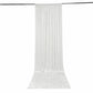 5ft x 16ft Premium Crushed Velvet Backdrop Curtain White – Event Drape Panel & Ceiling Drapery with 