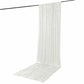 5ft x 16ft Premium Crushed Velvet Backdrop Curtain White – Event Drape Panel & Ceiling Drapery with 