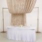 5ft x 18ft Premium Crushed Velvet Backdrop Curtain Beige – Ceiling Drapery Panel & Wedding Backdrop 