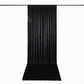 5ft x 18ft Premium Crushed Velvet Backdrop Curtain Black – Ceiling Drapery Panel & Wedding Backdrop 
