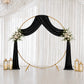 5ft x 18ft Premium Crushed Velvet Backdrop Curtain Black – Ceiling Drapery Panel & Wedding Backdrop 