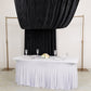 5ft x 18ft Premium Crushed Velvet Backdrop Curtain Black – Ceiling Drapery Panel & Wedding Backdrop 
